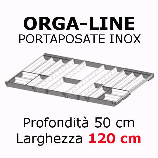 BLUM ORGA-LINE: Kit portaposate inox 120 x LP50 cm art. ZSI.