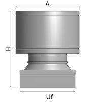 fuoriuscita dei fumi di scarico anche in presenza di forte vento. Materiali disponibili: cciaio Inox, Rame. Rispetta la normativa UNI 7129/01 sez. -3-3 relativa ai comignoli.