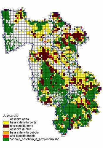 IDONEITA DELLA PROVINCIA DI PISA PER LA STARNA ATC Idoneità nulla Idoneità bassa Idoneità media 14 73,2% 1124 UC