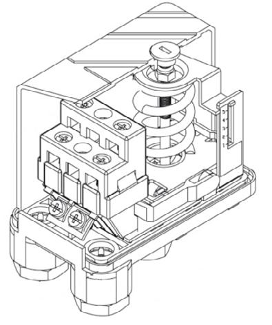 0459IT Febbraio 08 Pressostato di sicurezza a riarmo manuale K374Y00 Intervento del dispositivo L intervento del dispositivo avviene quando la pressione raggiunge il valore di blocco impostato; l