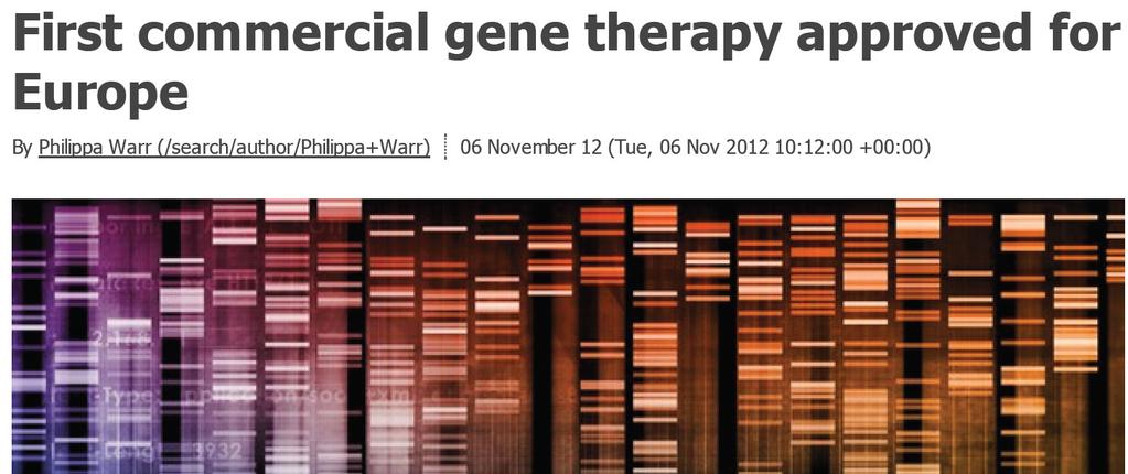 disease. The costly drug, which treats a rare metabolic disease, is the first gene therapy to be licensed in the U.
