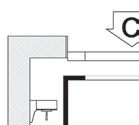 Senza porta di cabina e porte di piano manuali a battente ACCESSI kg PORTATA PASSEGGERI CABINA (H=2025) PORTE (H=2000) DIMENSIONI (mm) ESTERNO IN STRUTTURA PORTANTE* VANO INTERNO IN CEMENTO ARMATO O