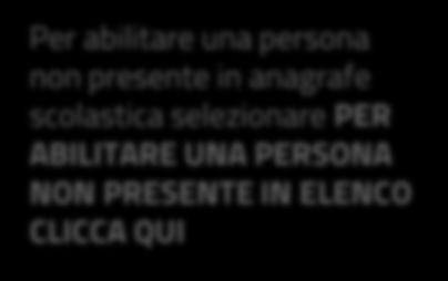 ABILITARE UNA PERSONA NON PRESENTE IN ELENCO CLICCA QUI Compilare la