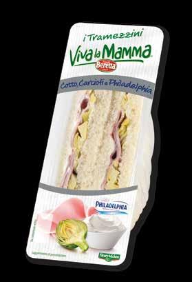 snack i tramezzini DESCRIZIONE 25050 Tramezzino Prosciutto Cotto Carciofi Philadelphia Light 140g 0007700174 2500 Tramezzino Tonno