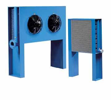 Refrigerante finale ad aria Il refrigerante ad aria è costituito da un radiatore alettato e da un elettroventilatore.