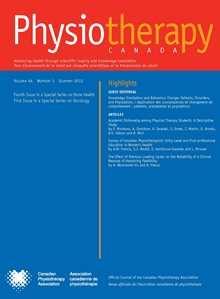 Physiother Can. 2010 Winter; 62(1): 25 34. Effects of Physical Activity on Cancer Survival: : A Systematic Review COLON RETTO Barbaric M, Brooks E, Moore L, Cheifetz O. Meyerhardt et al.