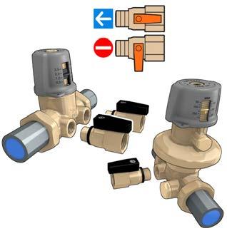 B c) Posizioni di installazione Le valvole possono essere installate in qualsiasi posizione senza che si creino difetti di funzionamento o problemi di tenuta idraulica.