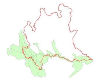 Bacini Asta Po Il fiume Po è il più grande d Italia, sia per lunghezza dell asta principale (650 km) che per entità dei deflussi (la portata massima storica defluita nella sezione di chiusura di