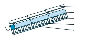 Intercapedine d aria Xroof Laterocemento 20-4 Intonaco interno Spessore XROOF (cm) Trasmittanza (W/m 2 K) 6 cm 0,45 8 cm 0,36 10 cm 0,29 12 cm 0,25 14 cm *** 0,23 ISOLAMENTO IN COPERTURA CON XROOF +