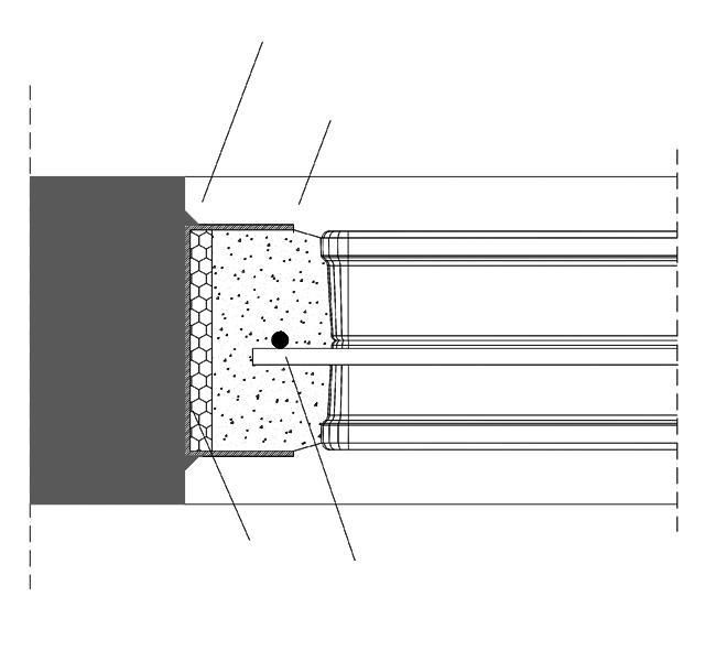 ancoraggio superiore profilo metallico sigillante tondino in acciaio inossidabile CLS giunto di scorrimento