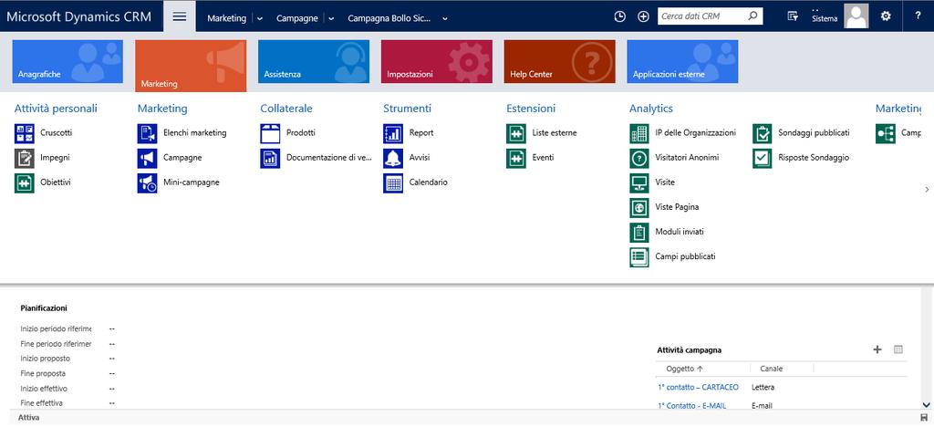Microsoft Dynamics 365 Pianificazione campagna 10 Piano di