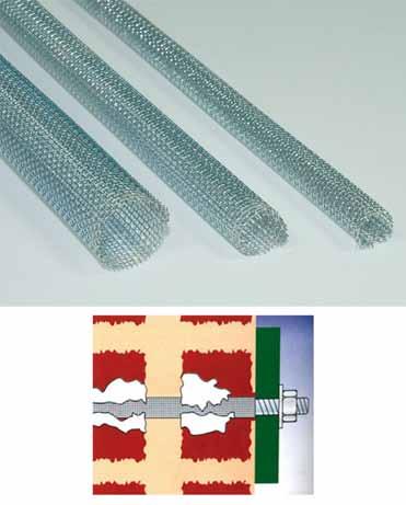 Bussola a rete in acciaio per fissaggi chimici Bussola a rete in acciaio zincato bianco. Lunghezza 1 metro.