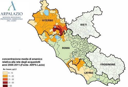 Arsenico nel Lazio L arsenico è un