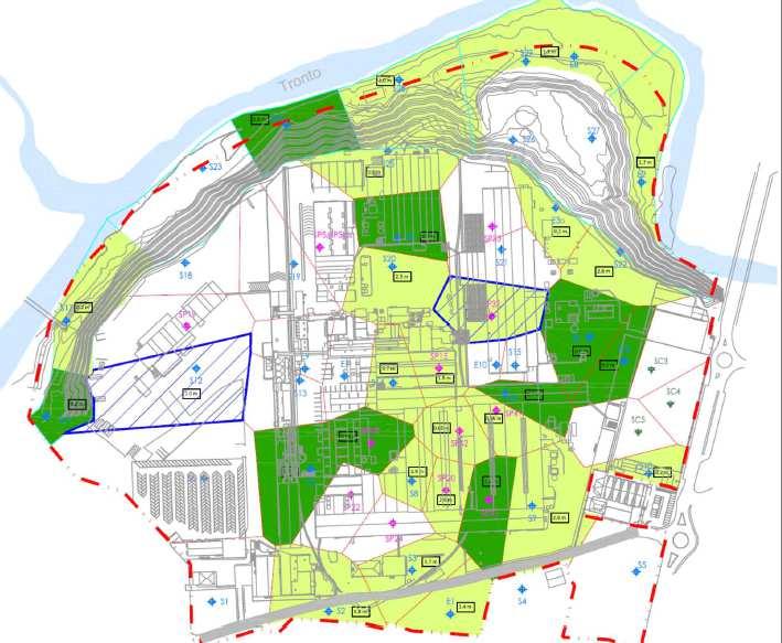 BONIFICA ON SITE Il progetto prevede le seguenti fasi di lavoro: Progetto Operativo di Bonifica 1. Demolizione degli edifici e dei manufatti fuori terra. 2.