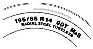 Indicazione delle dimensioni Indicazione di norma sul pneumatico Autovetture Solitamente metrico, per es. 195/65 R14.