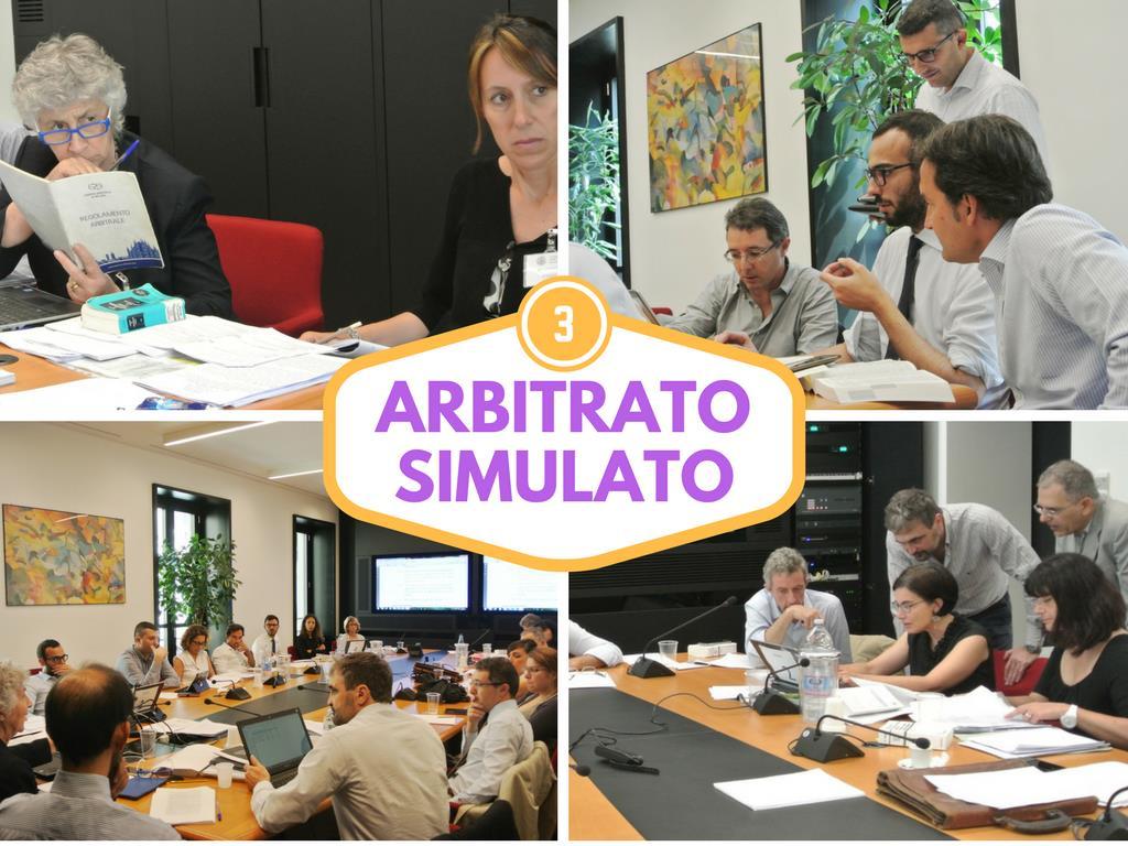 Arbitrato simulato - Terza edizione Milano, Via Meravigli 7 28 giugno 2017 ore 9-18 29 giugno 2017 ore 9-13 Venti partecipanti, suddivisi in quattro gruppi, alternano esercitazioni e sessioni di