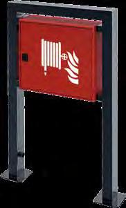 TEXAS FREE STANDING Cassetta antincendio per installazioni davanti a vetrate o dove non sia possibile una installazione a muro. Alimentazione diretta dal supporto della cassetta.