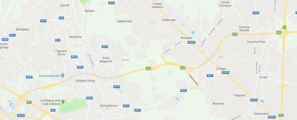 Il tracciato della tratta A dell A36 Il tracciato della tratta B1 dell A36 Il tracciato delle tratte A e B1 dell A36 è a due corsie per senso di marcia da 3,75 m per senso di marcia e corsia di