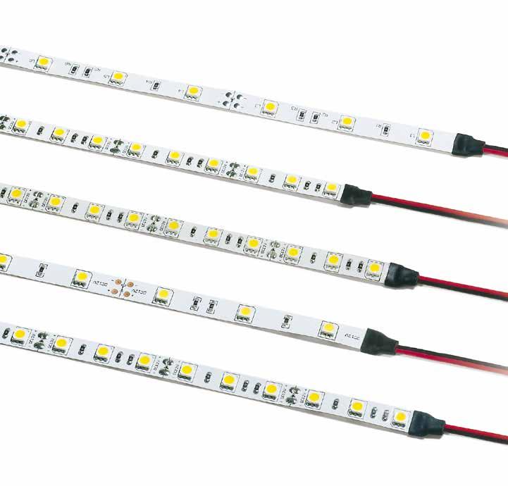 STRIP L 12V = STNR 24V = 12V = immerabile immabile immerelhel 24V = immerabile immabile immerelhel W/m LUMN K VOLT IP O. M. O. RT. 9,6 640 lm/m 2700 24 V 20 10149515 STR0924.