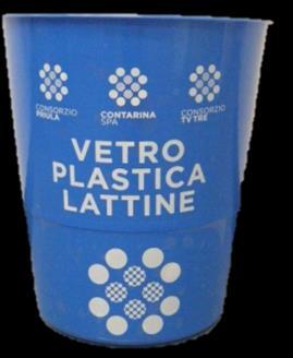 vetro, plastica e lattine CESTINO GIALLO