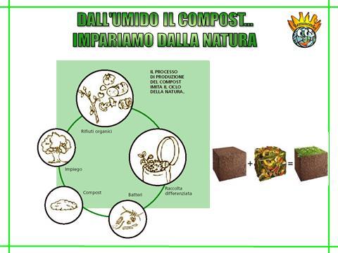 pannello tridimensionale sull impianto di riciclo di compostaggio aerobico Il ciclo vita dei prodotti: umido.