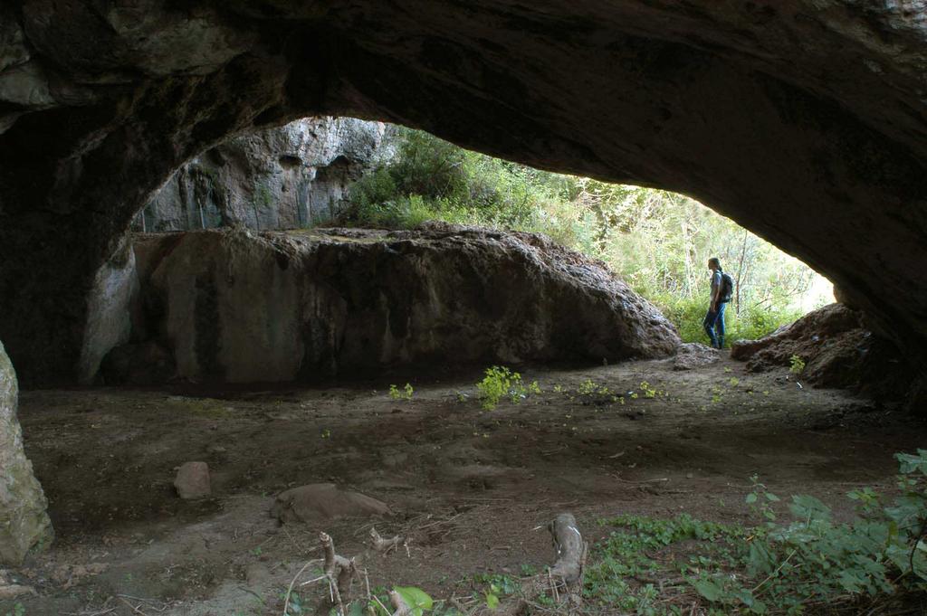 Fig. 5 - Veduta dell ampio vano interno di Grotta Petrosa osservato dall ingresso B.