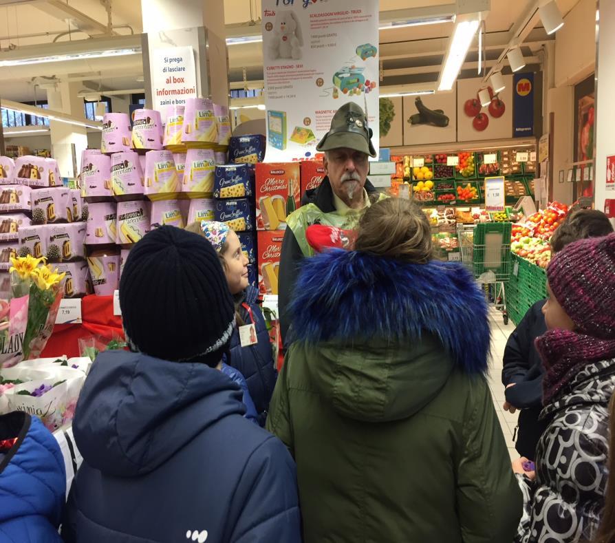 Dopo esserci esercitati in classe, siamo andati in un vero supermercato e in un vero panificio per