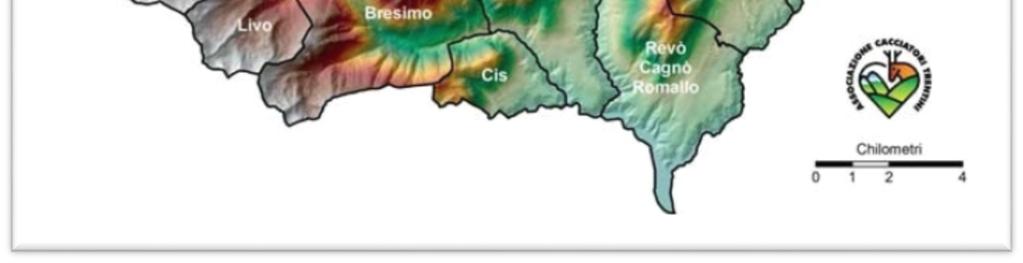 1 Distretto Alta Val di Non con localizzazione delle riserve di diritto (www.cacciatoritrentini.it). Il Distretto dell Alta Val di Non (Fig. 3.