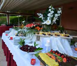 Party Buffet di golosità Gran composta di frutta di stagione Carpaccio d ananas e melone Alzate