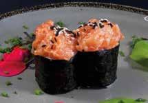 base di soia) Torched salmon, rice, teriyaki sauce Allergene / Allergen:
