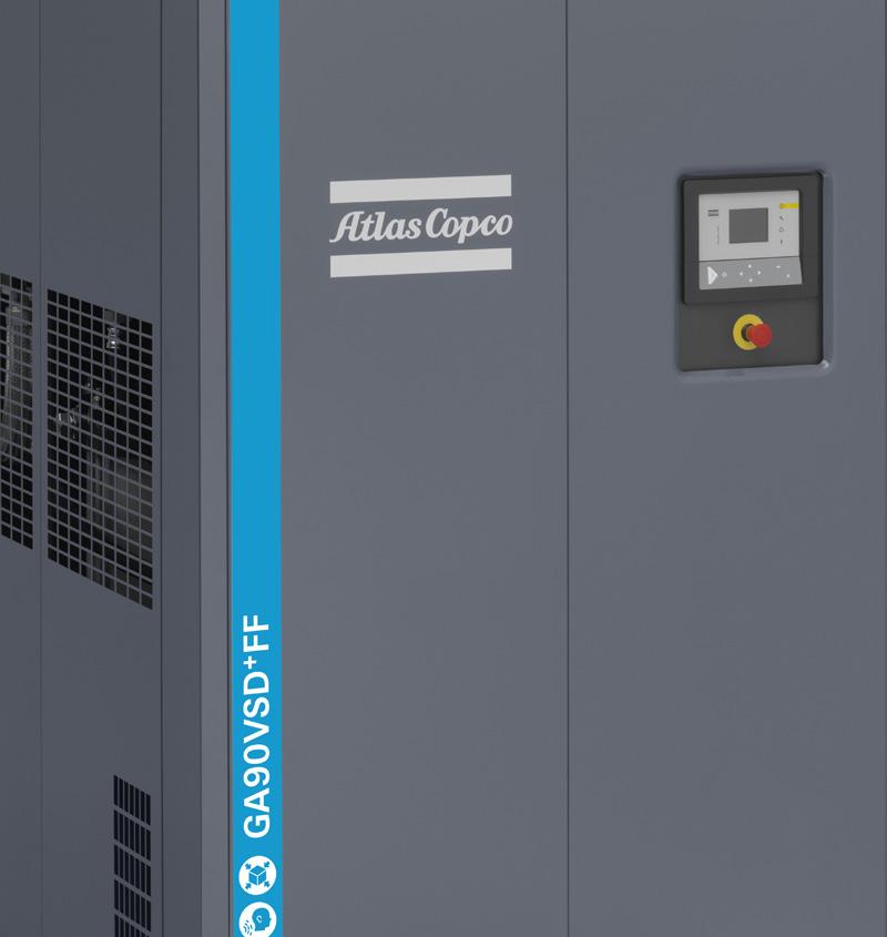 Innovativo Ridisegnando il layout tradizionale di un tipico compressore d'aria, Atlas Copco ha profondamente rivoluzionato il settore dell'aria compressa.