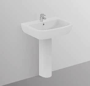 10 Gemma 2 Lavabo 650x525 mm con foro centrale per la rubinetteria aperto. Può essere abbinato alla colonna, alla semicolonna o al sifone d arredo J3747AA. Lavabo 650x525 mm. Bianco 12 J521101 100,00 Colonna.