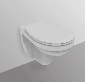 Bianco 16 E886101 84,00 Vaso sospeso da completare con sedile con cerniere in metallo o in plastica.