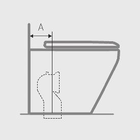 Vaso a terra filo parete. Bianco 12 E070901 132,50 Curve tecniche per vaso a terra filo parete universale E0709 per conversione scarico dei vasi universali da parete a pavimento.