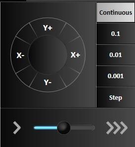 Utilizzando i tasti della barra degli strumenti jog (X e Y) spostare la torcia nella posizione che si vuole determinare come PUNTO ZERO.