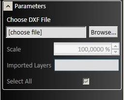 6. importare un file DXF Plasma5 CNC può anche importare files DXF archiviati nel computer o in altro dispositivo.