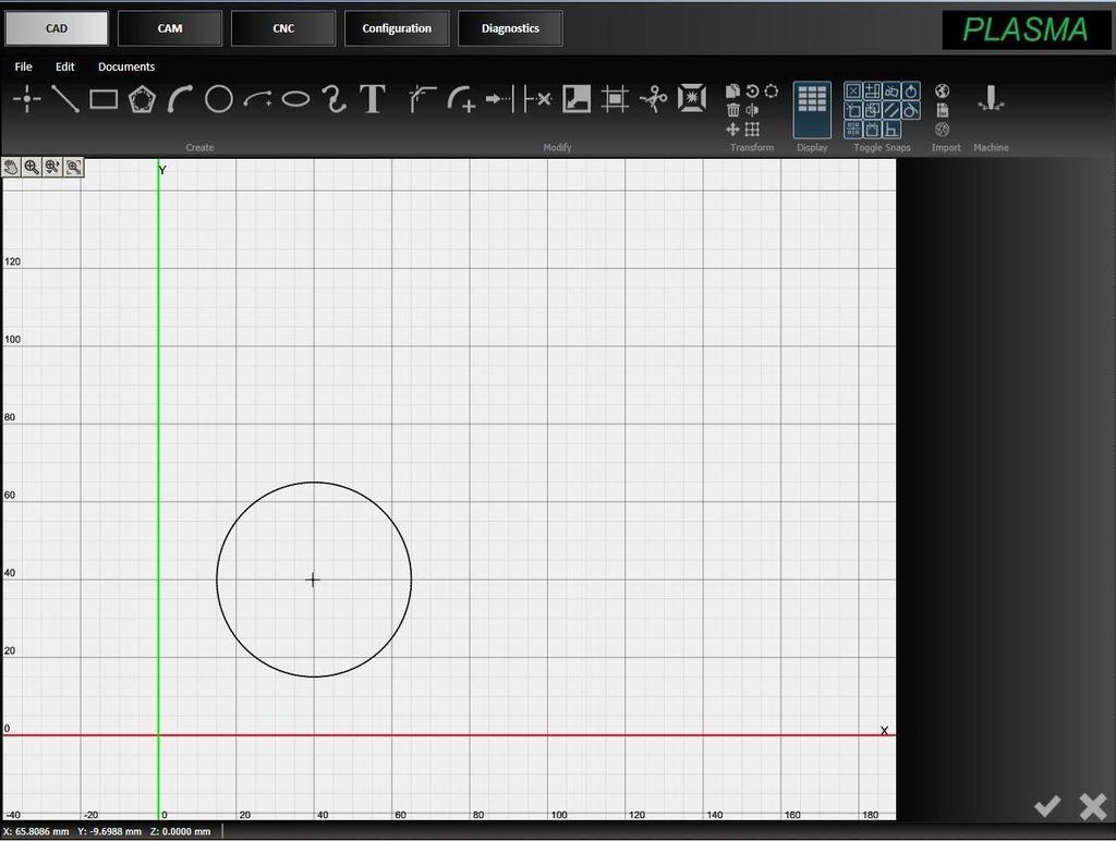 3. CAD: creare un nuovo disegno Cliccare su CAD, nella parte superiore dello schermo, per aprire CAD Editor.