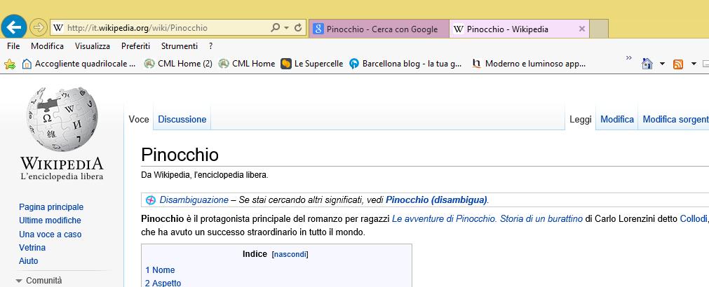 Clicca con il tasto destro del mouse sul link 2. Si apre questa finestra 3. Clicca su Apri in una nuova scheda 4.