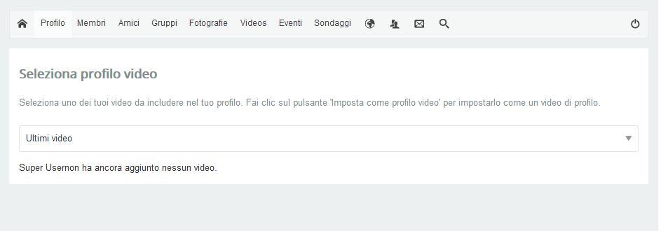 2. Cambia il video del Profilo Puoi scegliere uno dei video caricati su Video come Profilo Video Super Usernon ha ancora aggiunto nessun video non ha ancora aggiunto