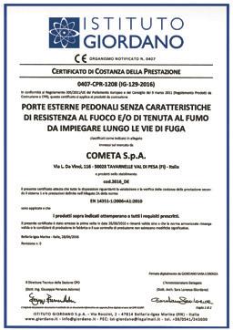 com Padova Filiale commerciale Padova, Italia Viale del lavoro, 70 Z.I. Roncajette 35020 Ponte S. Niccolò Tel.: +39 049 8966592 Fax: +39 049 719295 infopd@cometaspa.