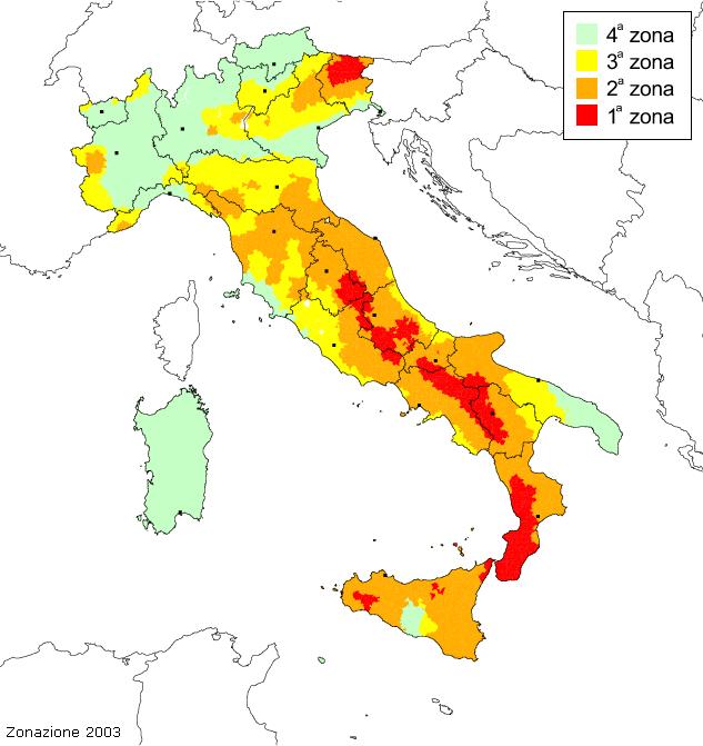 Nel 1998 un gruppo di lavoro costituito sulla base di una risoluzione della Commissione Nazionale di Previsione e Prevenzione Grandi Rischi realizza uno studio e propone una nuova classificazione