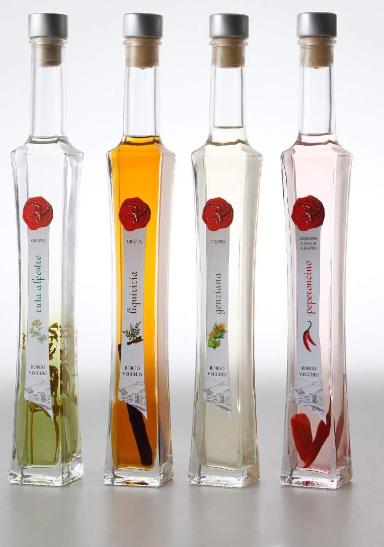 13868 200ml 40%vol GRAPPA Aromatizzata alla ruta alpestre : cod 13875 200ml 40%vol GRAPPA Aromatizzata alla liquirizia : cod