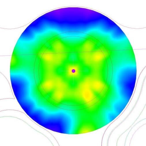 3.1.1 Rotonda su Via Di Vittorio Considerando che il corpo illuminante verrà installato a 10m di altezza su opportuna palificazione e disposto al centro