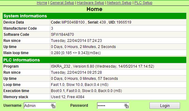 Da questa pagina, attraverso i link nella parte alta della pagina, è possibile navigare nelle pagine contenenti i dati relativi ai singoli Meter oppure andare sulle pagine di configurazione del