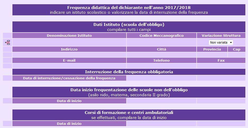 La Variazione struttura (istituto) va comunicata se questa è intervenuta rispetto alla precedente comunicazione.