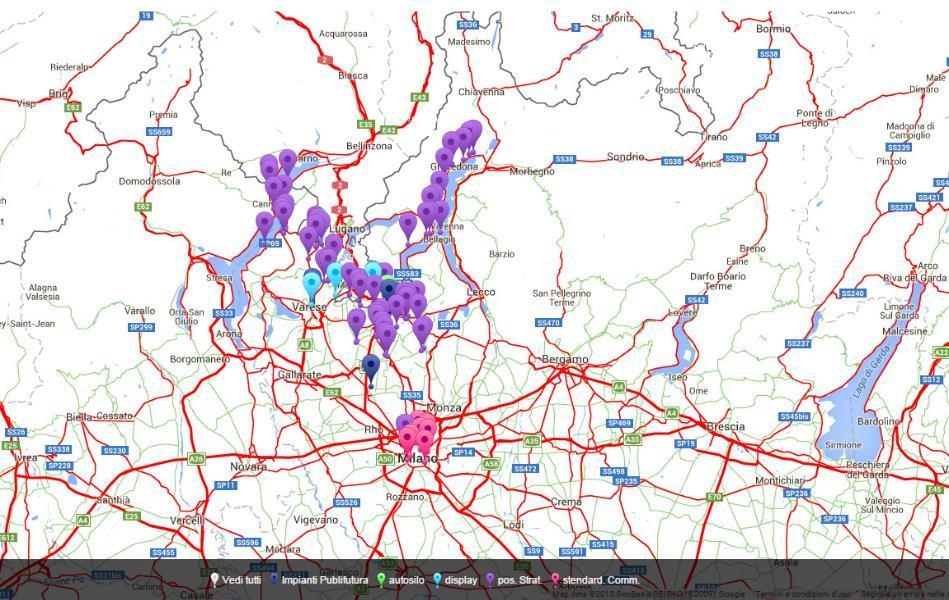 PUBLIGEOMAP Una mappa dinamica e navigabile dove visualizzare tutti gli impianti utilizzati,