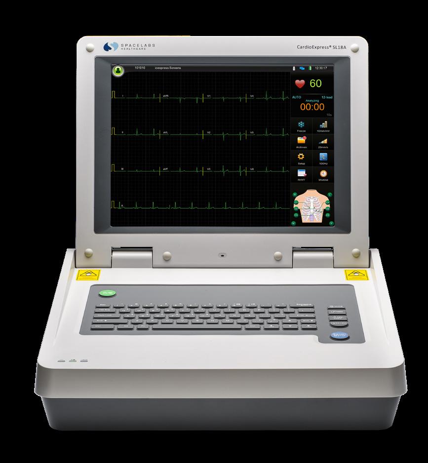 Funzionalità Interfaccia utente intuitiva Il CardioExpress SL18A è stato progettato per rispondere alle complesse esigenze e alla mole di lavoro elevata del reparto di cardiologia odierno.