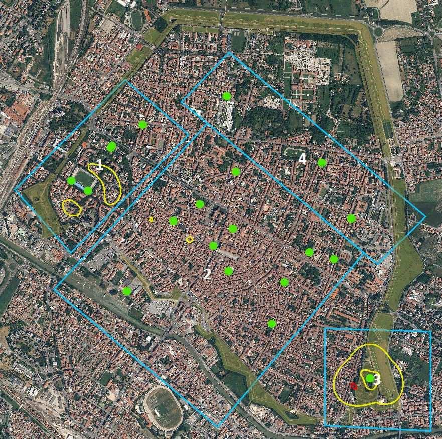 A seguire si riportano le cartografie dell'intera area oggetto di studio con le