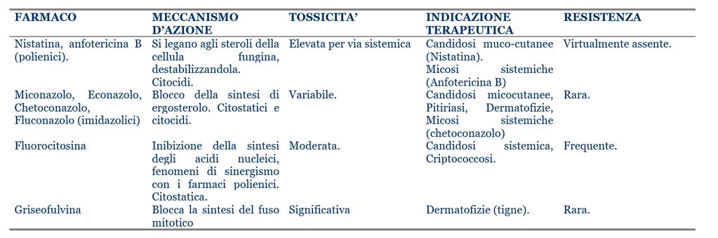 antifungine è stato nettamente penalizzato rispetto a quello delle molecole ad attività antibatterica: minore prevalenza delle infezioni