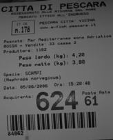 104/2000 Tracciabilità e controllo Articolo 8 Le informazioni richieste per quanto riguarda la denominazione commerciale, il metodo di produzione e la zona di cattura devono essere